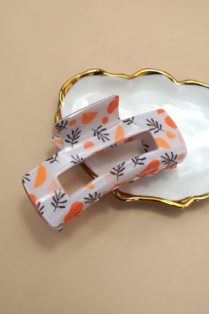 Large Fall Leaf Pattern Hair Claw Clips | 40H995