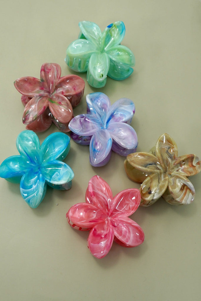 FLOWER POP COLOR HAIR CLAW CLIPS | 40H999