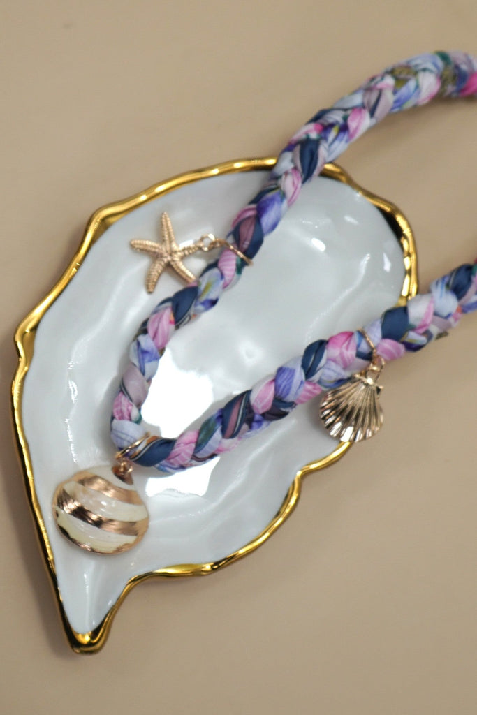 18K STAINLESS STEEL SCARF CHARM NECKLACE | 40NK9556