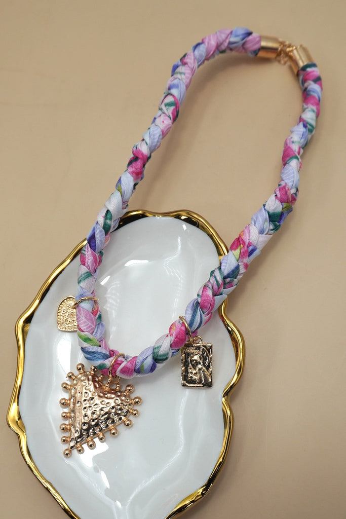 18K STAINLESS STEEL SCARF CHARM NECKLACE | 40NK9556