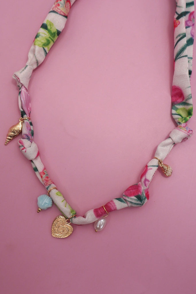 18K STAINLESS STEEL SCARF CHARM NECKLACE | 40NK9559