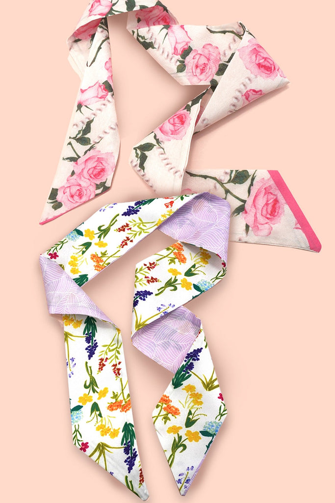 SOFT SILKY SKINNY TWILLY SCARF NECKLACE WRAP | 40SC684