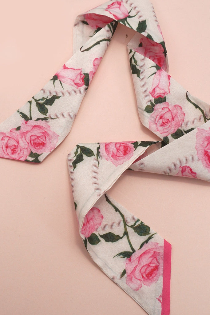 SOFT SILKY SKINNY TWILLY SCARF NECKLACE WRAP | 40SC684