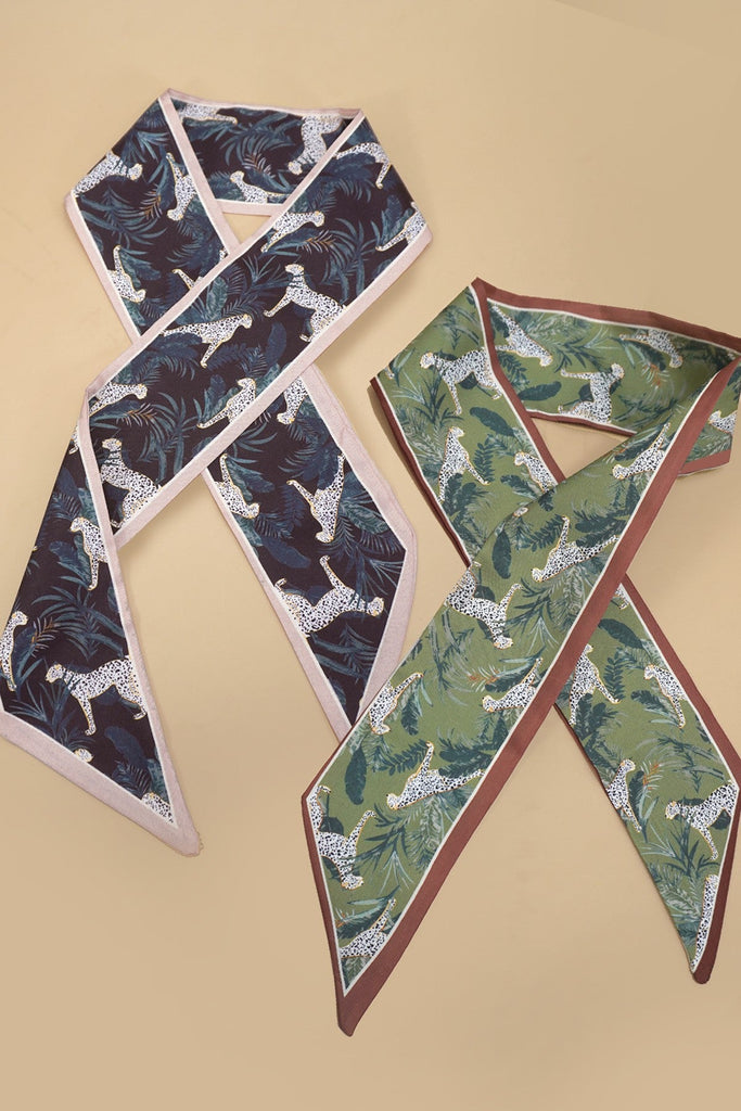 SOFT SILKY SKINNY TWILLY SCARF NECKLACE WRAP | 40SC683