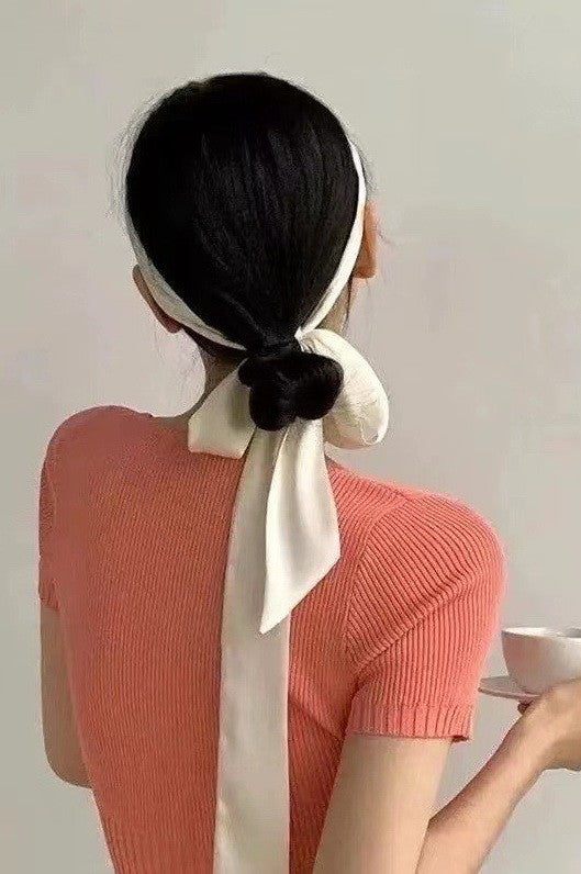 LONG SOFT SILKY SKINNY TWILLY SCARF NECKLACE WRAP | 40SC687