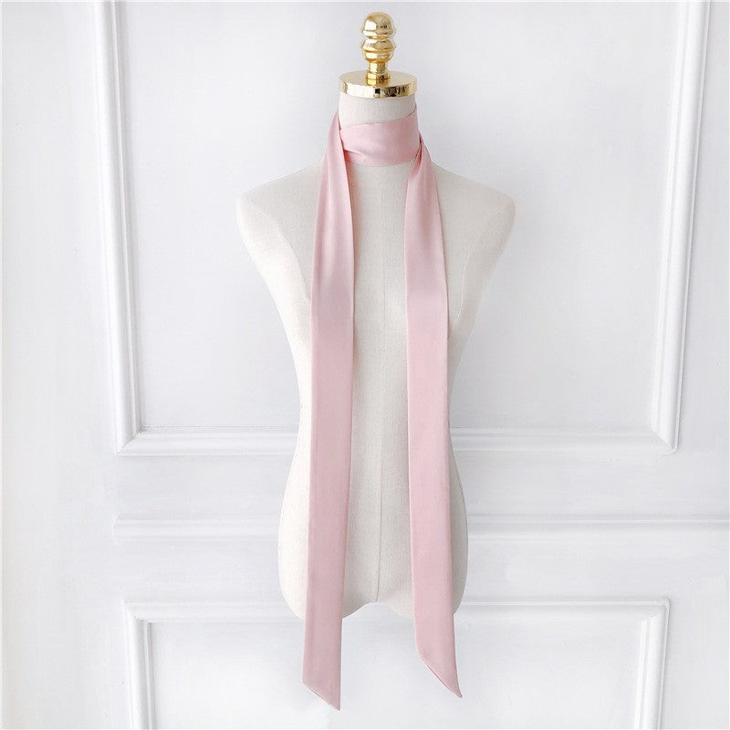 LONG SOFT SILKY SKINNY TWILLY SCARF NECKLACE WRAP | 40SC687