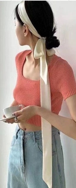 LONG SOFT SILKY SKINNY TWILLY SCARF NECKLACE WRAP | 40SC687