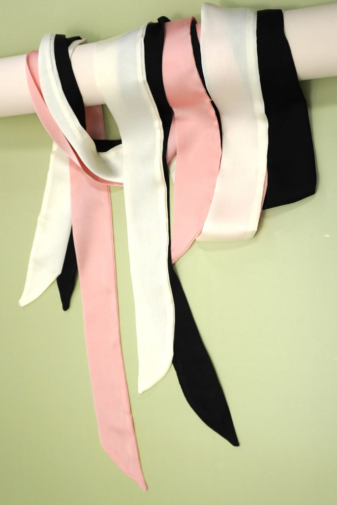 LONG SOFT SILKY SKINNY TWILLY SCARF NECKLACE WRAP | 40SC687