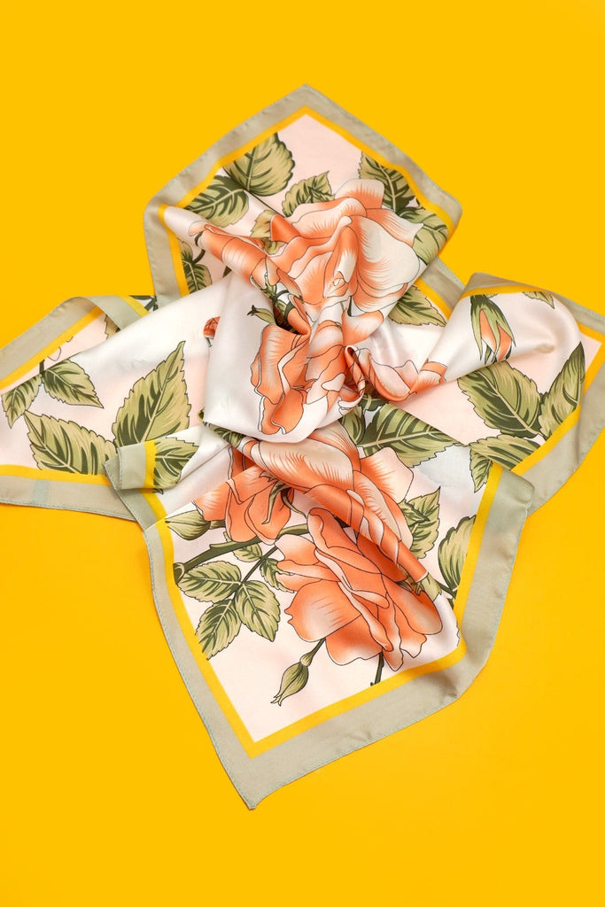 LARGE FLORAL PRINT BANDANA SCARF | 40SC681