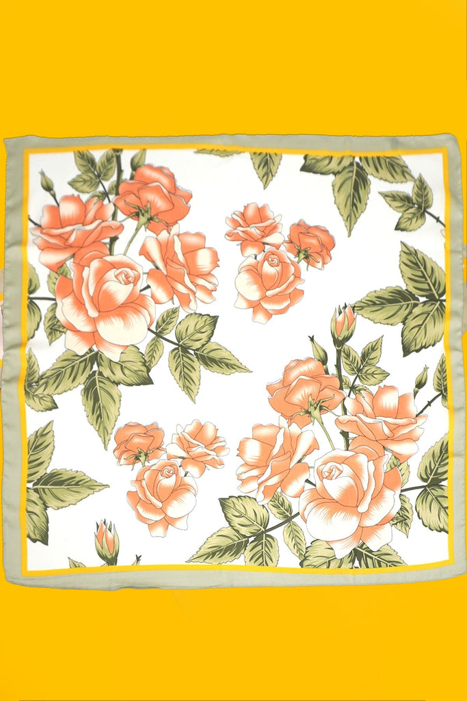 LARGE FLORAL PRINT BANDANA SCARF | 40SC681