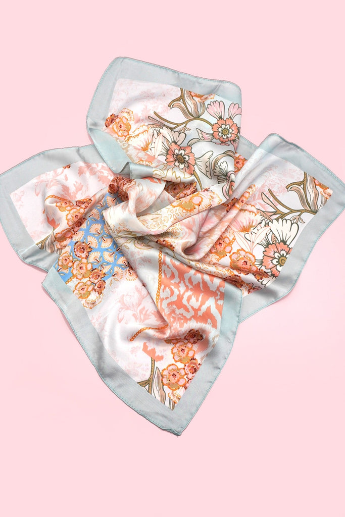 LARGE FLORAL PRINT BANDANA SCARF | 40SC682