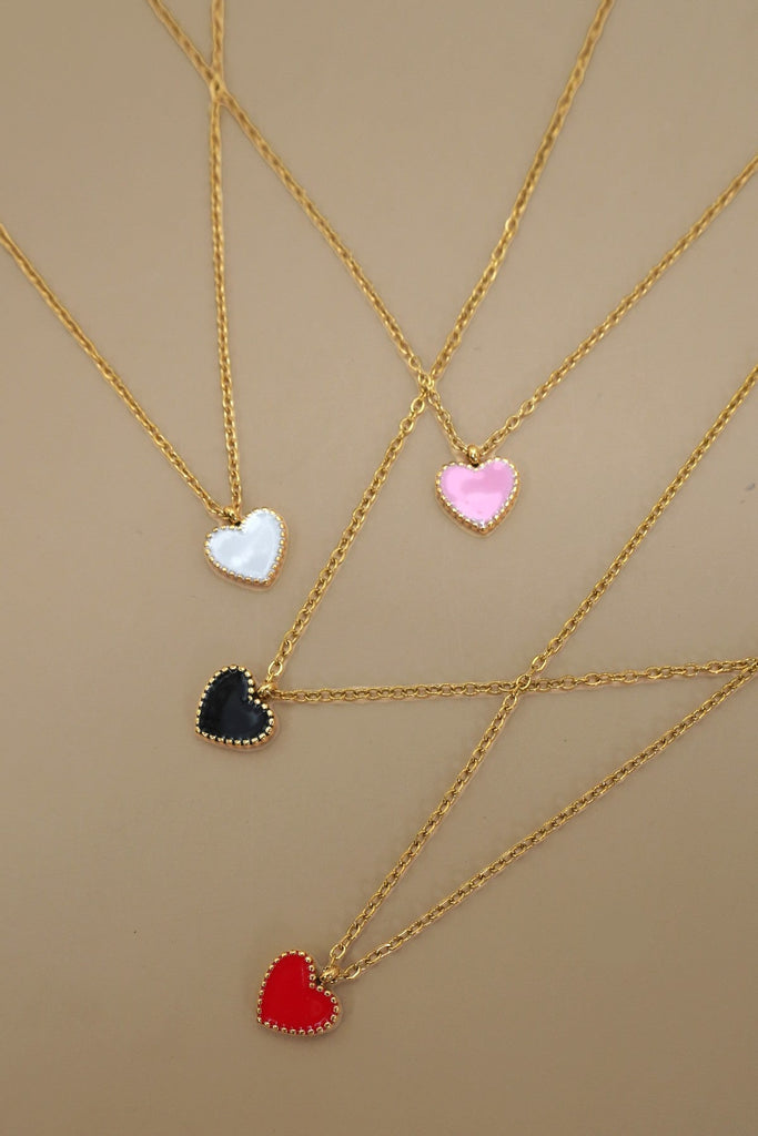 18K STAINLESS STEEL TARNISH FREE HEART NECKLACE | 40NK9569