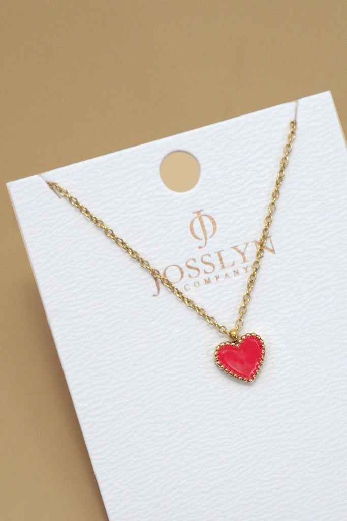 18K STAINLESS STEEL TARNISH FREE HEART NECKLACE | 40NK9569