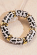 Acrylic Leopard Animal Gold Stretch Cord Bracelet | 40B5199