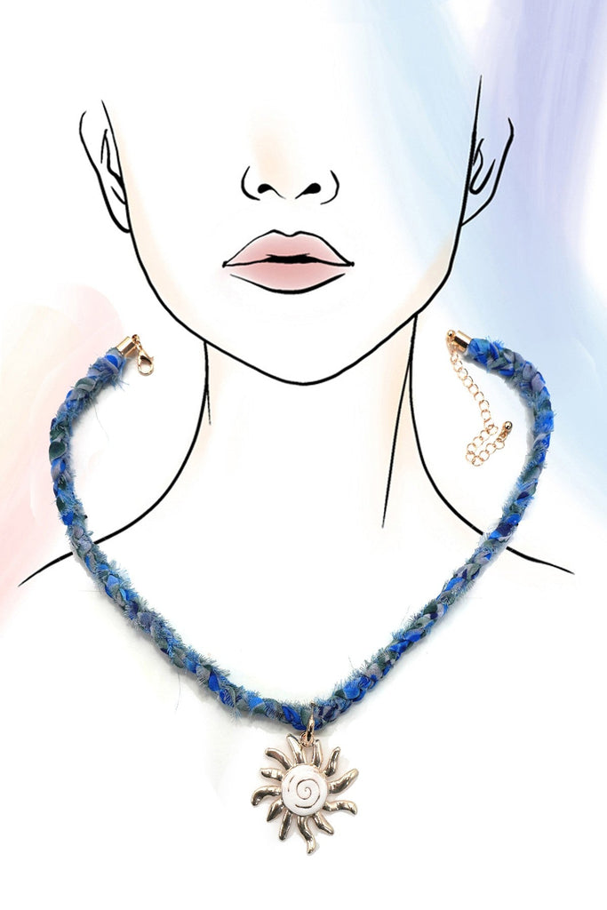 SCARF NECKLACE-INTERCHANGEABLE STARFISH SUN CHARM | 80N92337