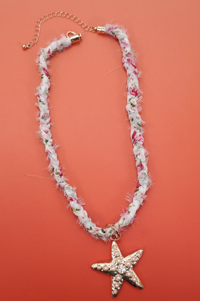 SCARF NECKLACE-INTERCHANGEABLE STARFISH SUN CHARM | 80N92337