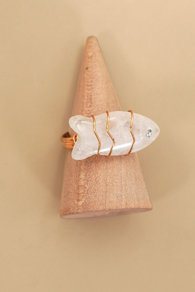 18K STAINLESS STEEL TARNISH FREE STONE RING | 40R132