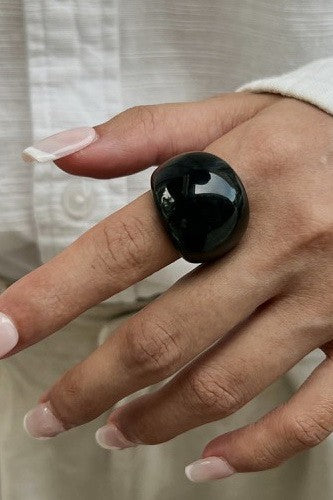 CHUNKY GLOSSY ACRYLIC RING  STATEMENT RING | 40R133