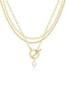18K STAINLESS STEEL TARNISH FREE LAYERED NECKLACE | 40NK9592