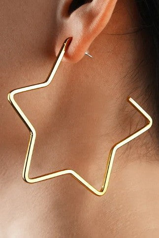 18K STAINLESS STEEL WATERPROOF TARNISH FREE HOOPS | 40E419