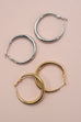 18K STAINLESS STEEL WATERPROOF TARNISH FREE HOOPS | 40E418