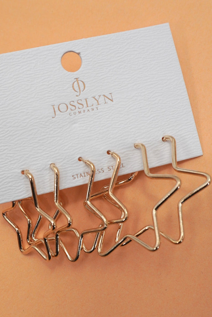 18K STAINLESS STEEL WATERPROOF TARNISH FREE HOOPS | 40E420