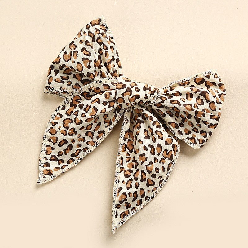 LARGE ANIMAL FLORAL BOW RIBBON HAIR CLIPS | 40H1012