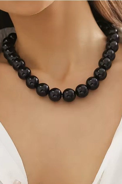 BOHO CHUNKY COLORFUL BEADED STATEMENT NECKLACE | 40NK9606