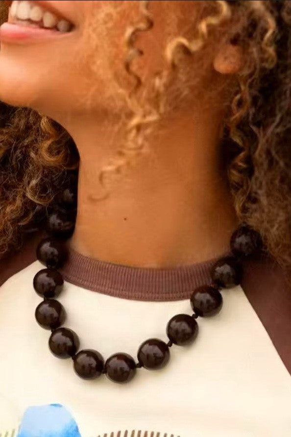 BOHO CHUNKY COLORFUL BEADED STATEMENT NECKLACE | 40NK9606