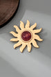VINTAGE CELESTRIAL SUNBURST BROOCH PIN | 80BC058