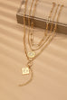 MULTI LAYER CELESTIAL MOON CHARM NECKLACE | 80N92456