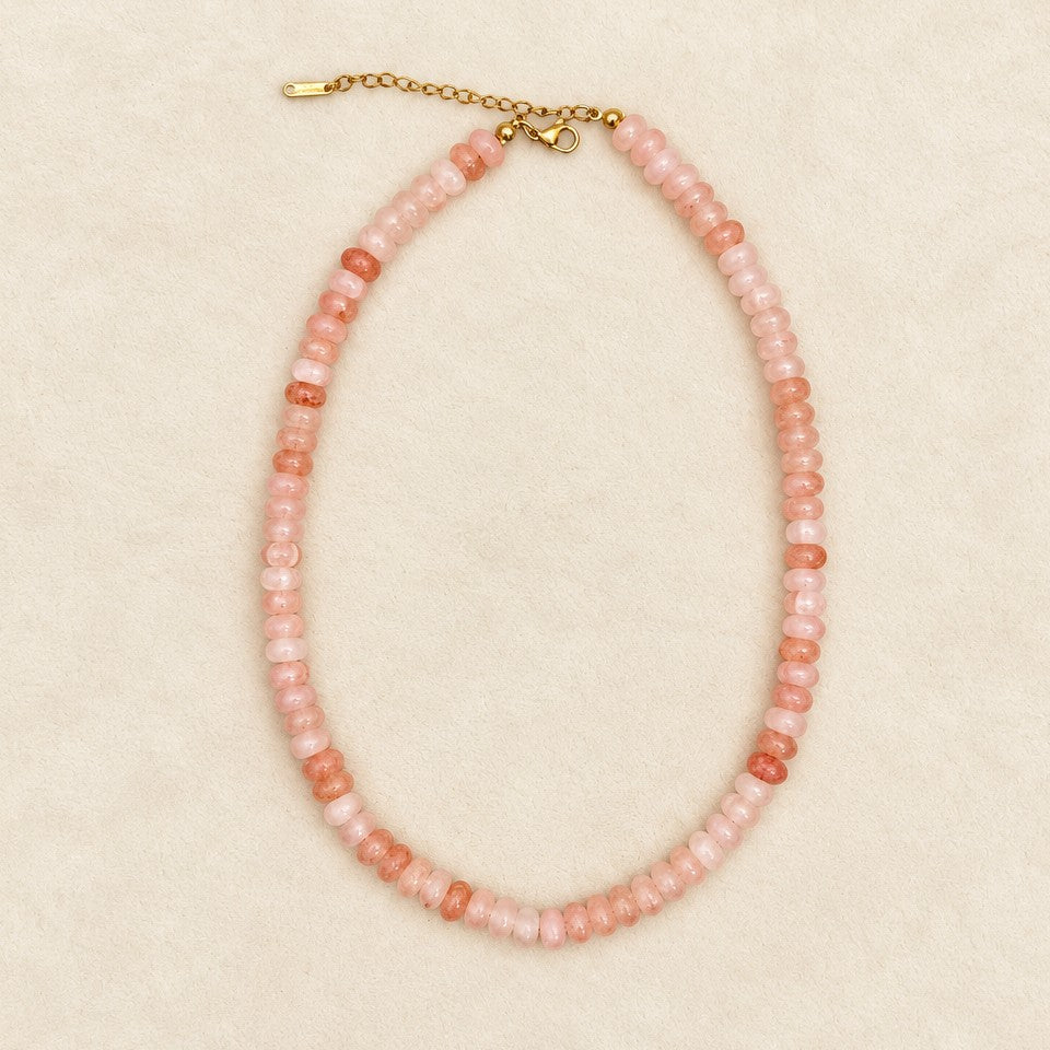 Colorful Rondelle Glass Bead Necklace | 40NK9838