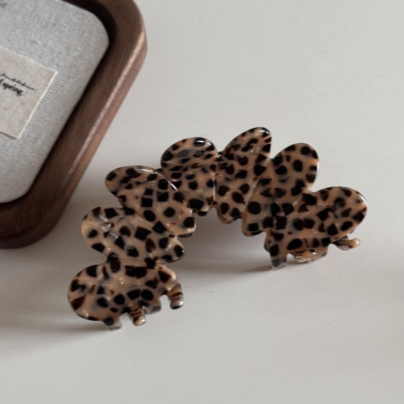 JUMBO ANIMAL LEOPARD PRINT HAIR CLAW CLIPS | 40H1016