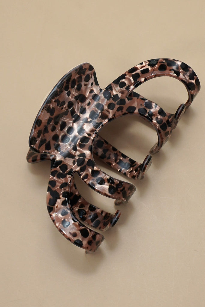 JUMBO ANIMAL LEOPARD PRINT HAIR CLAW CLIPS | 40H1016