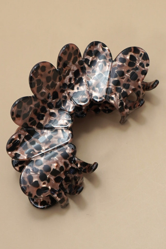 JUMBO ANIMAL LEOPARD PRINT HAIR CLAW CLIPS | 40H1016