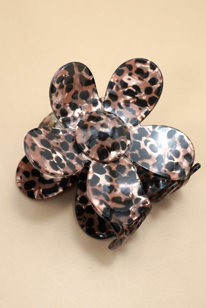 JUMBO ANIMAL LEOPARD PRINT HAIR CLAW CLIPS | 40H1016