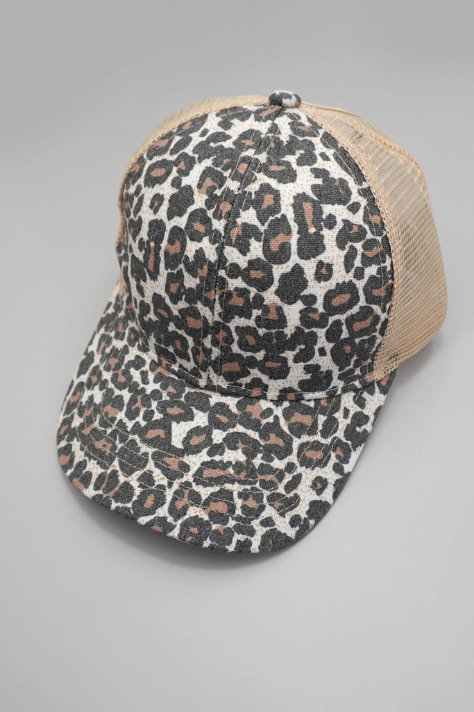 TRUCKER HAT LEOPARD ANIMAL FRONT MESH BACK CAP | 40HW745