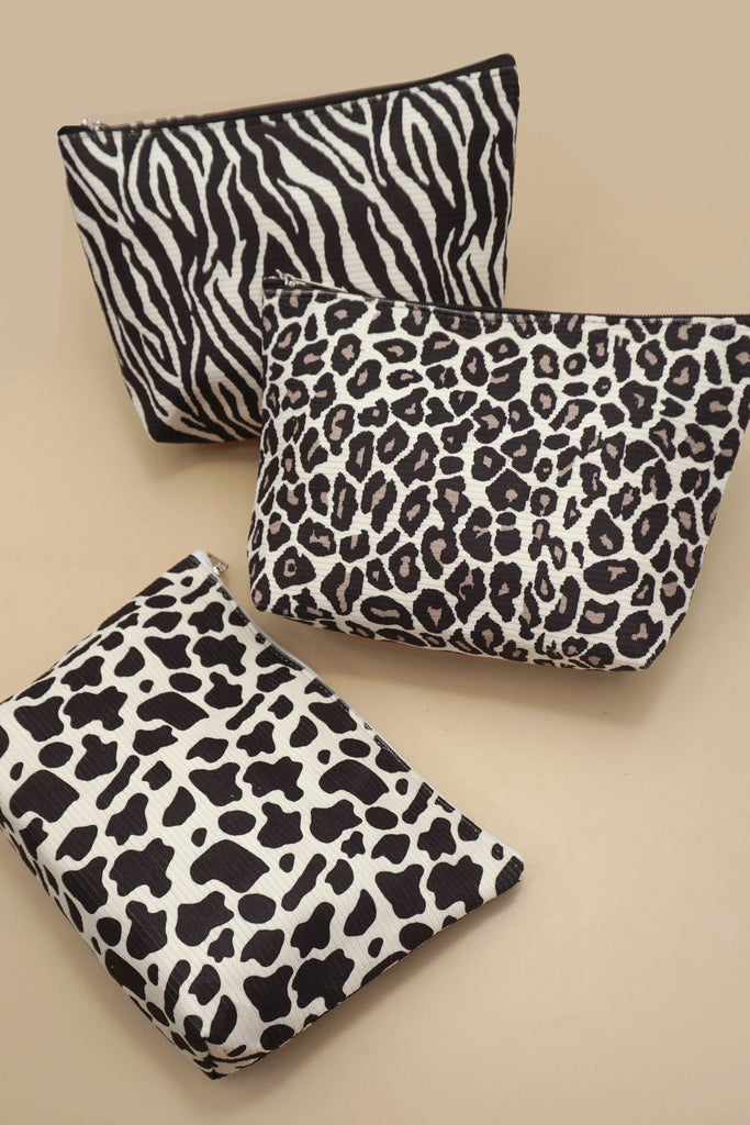TRAVEL ANIMAL LEOPARD COSMETIC MAKEUP POUCH BAG | 40P581