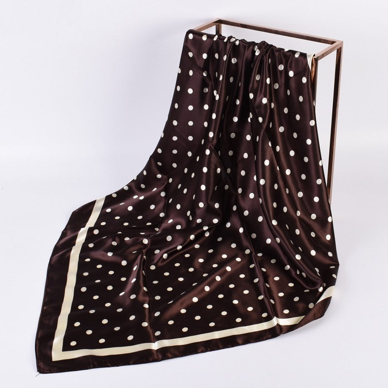 LARGE POLKA DOT PRINT BANDANA SCARF | 40SC694