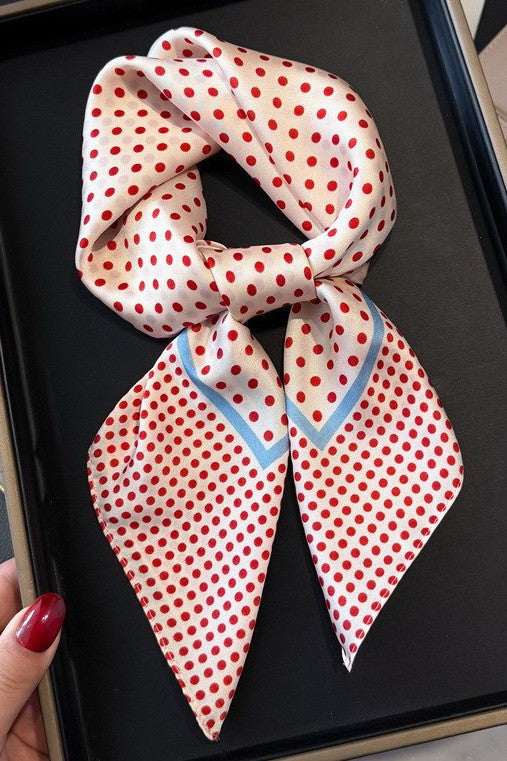 LARGE POLKA DOT PRINT BANDANA SCARF | 40SC696
