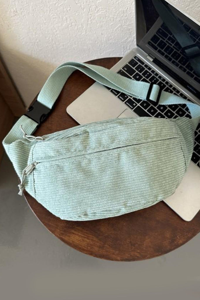 CORDUROY CROSSBODY SLING FANNY PACK BELT BUM BAG | 40P583