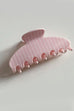 JUMBO STRIPE PLAID OVAL HAIR CLAW CLIPS | 40H1020