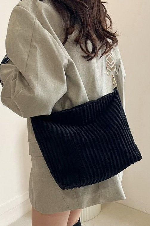 Corduroy AZTEC Guitar Shoulder Strap Tote Bag | 40P584