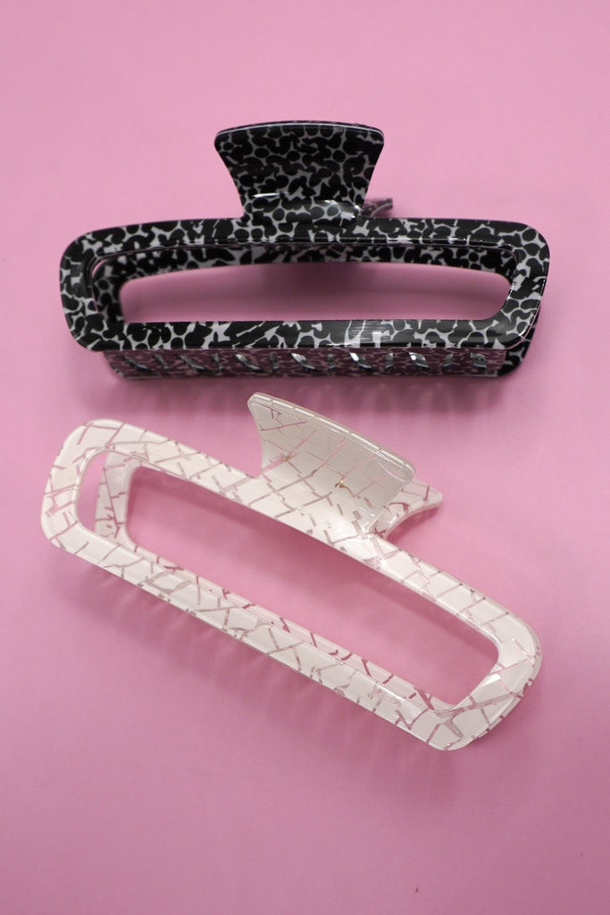 JUMBO OPEN RECTANGLE HAIR CLAW CLIPS | 40H1023