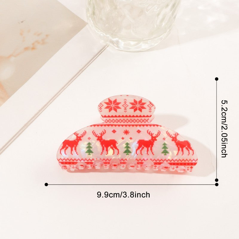 CHRISTMAS TREE SANTA GINGERBREAD HOLIDAY HAIR CLAW | 40H1027