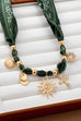 HANDMADE SCARF NECKLACE-SUNBLAST CROSS HEART MOON | 80N92552