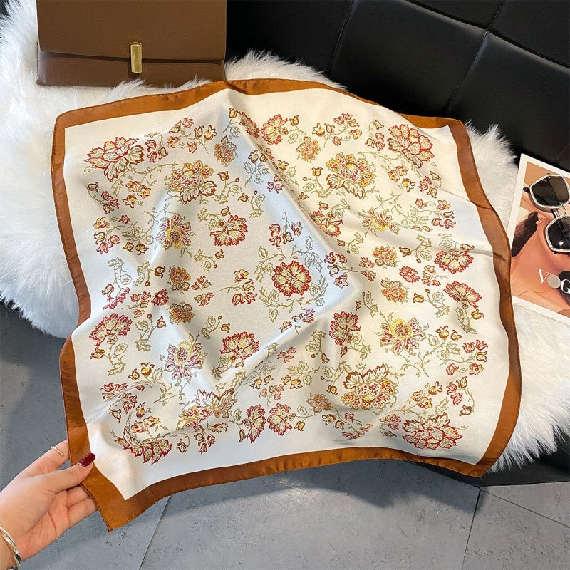 LARGE FLORAL PRINT BANDANA SCARF | 40SC699