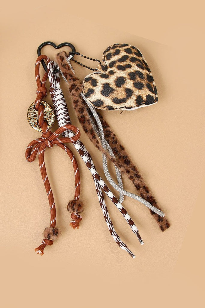 BAG CHARM KEY CHAIN - ANIMAL HEART ROPE | 40KC168