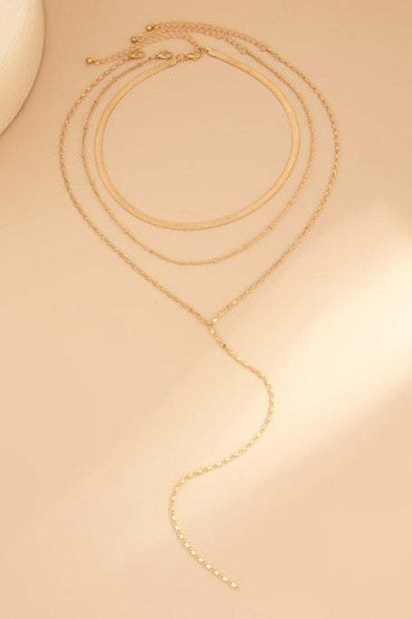 18K STAINLESS STEEL TARNISH FREE Y NECKLACE | 40NK9616