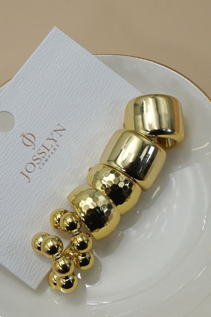 MULTI CLASSIC TRIO HOOP STUD EARRINGS | 40E448